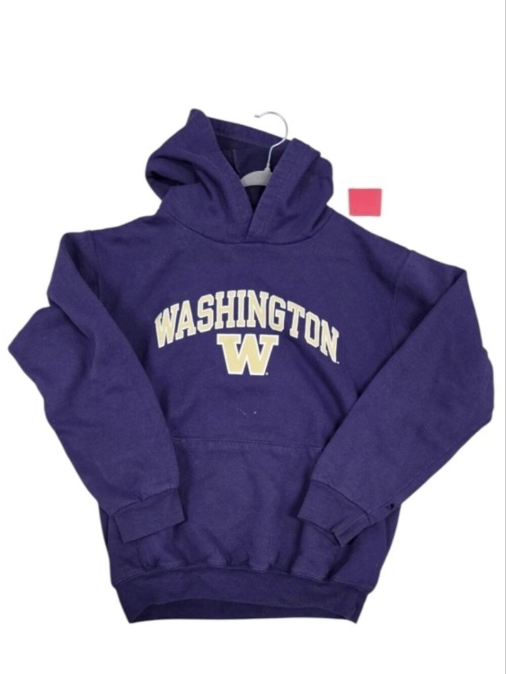 Champion Size Youth L 10/12 Kids' Purple Washington Hoodie with Gold Lettering